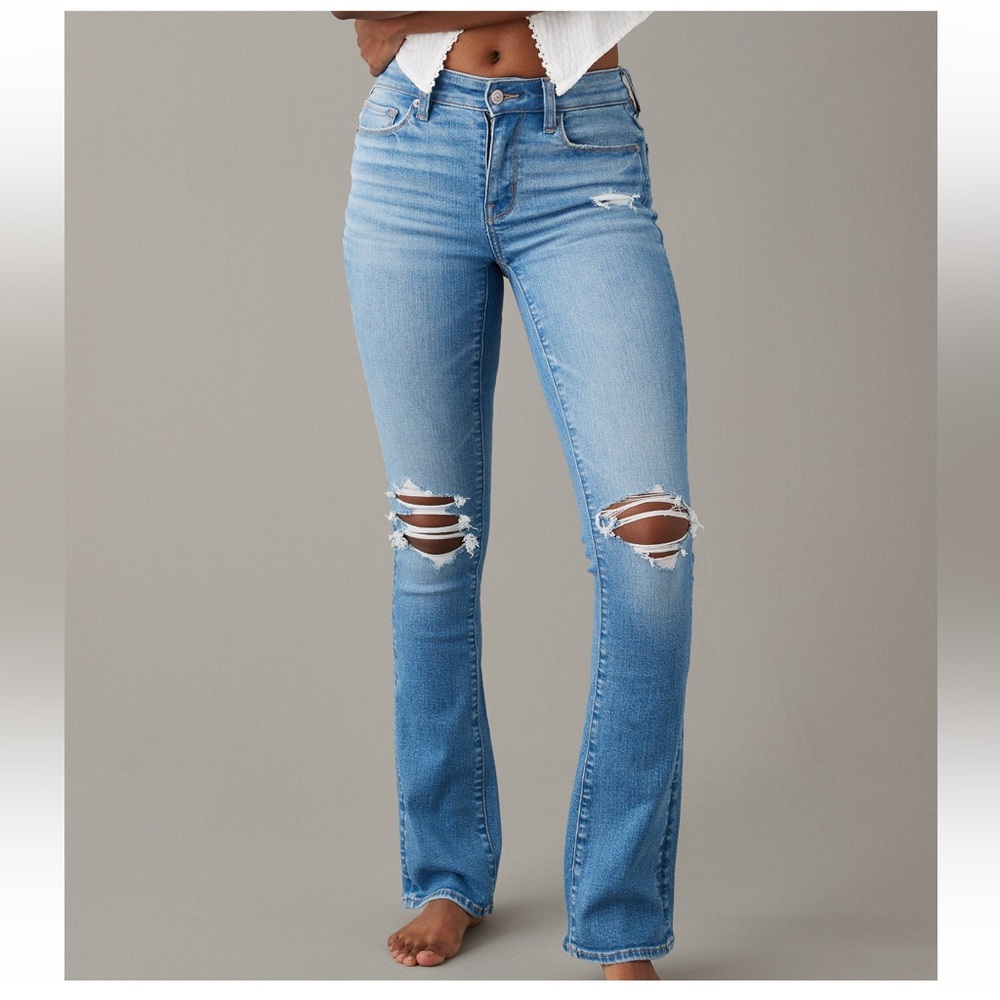 American Eagle Stretch High Waisted Skinny Kick Jean 10 Short